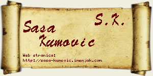 Saša Kumović vizit kartica